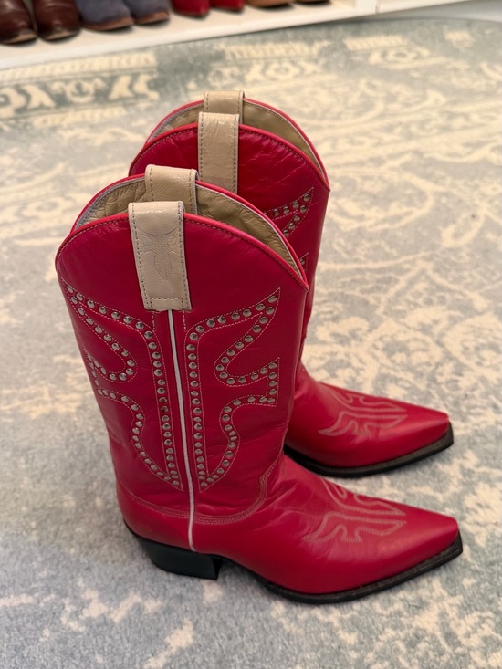 Frye Shoes - Frye Vintage Red Cowboy Boots Size 6